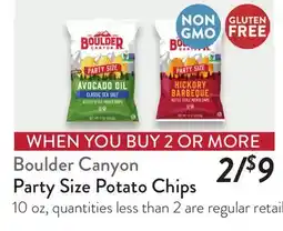 Fresh Thyme Boulder Canyon Party Size Potato Chips offer