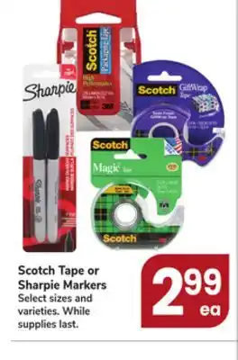 Jewel-Osco Scotch Tape or Sharpie Markers offer