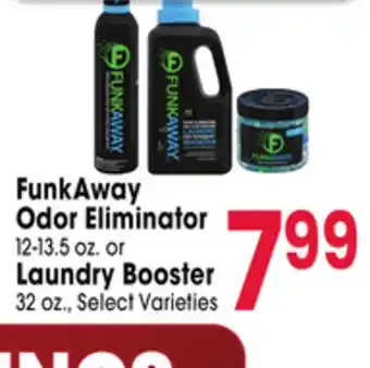 Jewel-Osco FunkAway Odor Eliminator 12-13.5 oz. or Laundry Booster 32 oz offer