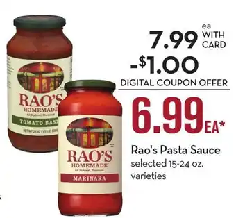 Mariano's Rao's Pasta Sauce offer