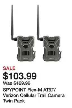 Tractor Supply Company SPYPOINT Flex-M AT&T/Verizon Cellular Trail Camera Twin Pack offer