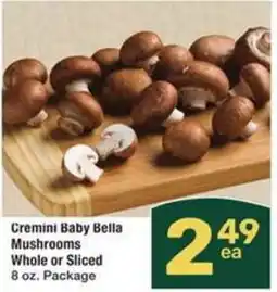 Albertsons Cremini Baby Bella Mushrooms Whole or Sliced offer