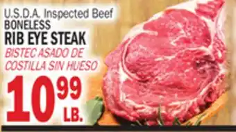 Bravo Supermarkets BONELESS RIB EYE STEAK offer