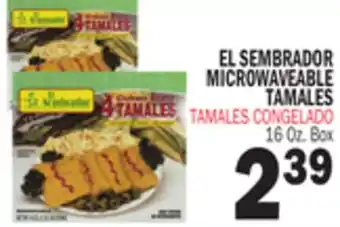 Bravo Supermarkets EL SEMBRADOR MICROWAVEABLE TAMALES offer