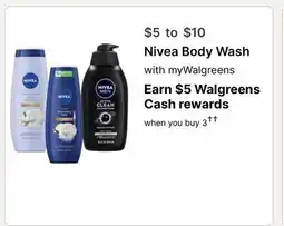 Walgreens Nivea Body Wash offer