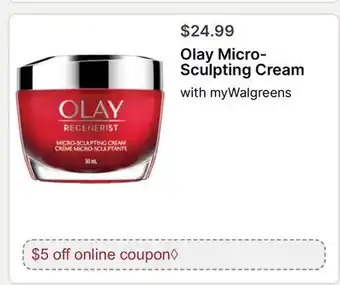 Walgreens Olay Micro-Sculpting Cream offer