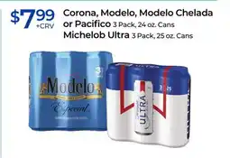 Rite Aid Corona, Modelo, Modelo Chelada or Pacifico Michelob offer