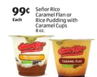 Aldi Señor Rico Caramel Flan or Rice Pudding with Caramel Cups offer