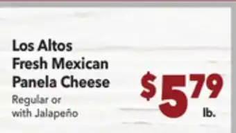 Vallarta Supermarkets Los Altos Fresh Mexican Panela Cheese offer