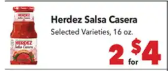 Vallarta Supermarkets Herdez Salsa Casera offer