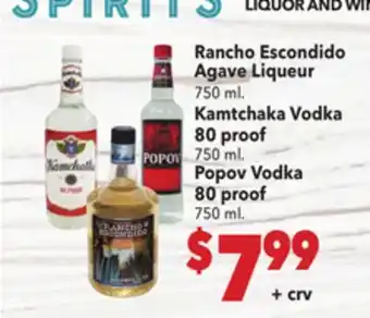 Vallarta Supermarkets Rancho Escondido Agave Liqueur offer