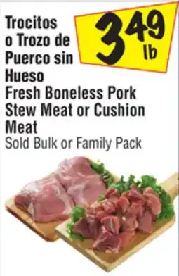 El Super Fresh Boneless Pork Stew Meat or Cushion Meat offer