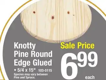 Menards Mastercraft 5/4 x 15 Edge Glued Round Panel offer