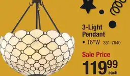 Menards Patriot Lighting Tiffy Bronze 3-Light Pendant offer