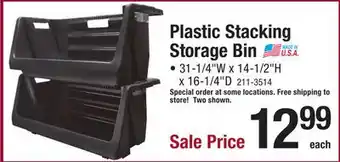 Menards Bin Boss 31-1/4W x 14-1/2H x 16-1/4D Stackable Storage Bin offer