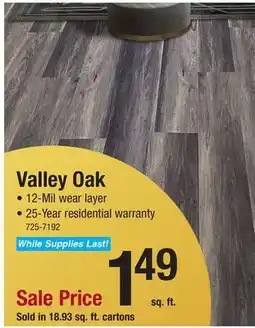 Menards Valley Oak Geneva 7 x 48 Floating Luxury Vinyl Plank Flooring (18.93 sq.ft/ctn) offer