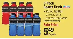 Menards Powerade ION4 Fruit Punch Sports Drink - 8 Pack offer