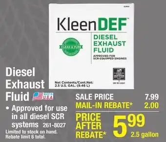 Menards Diesel Exhaust Fluid - 2.5 Gallon offer