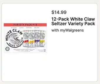 Walgreens 12Pack White Claw Seltzer Variety Pack offer