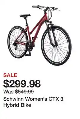 Dick's Sporting Goods Schwinn Women's GTX 3 Hybrid Bike offer