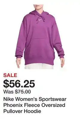 Dick's Sporting Goods Nike Women's Sportswear Phoenix Fleece Oversized Pullover Hoodie offer