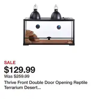 Petsmart Thrive Front Double Door Opening Reptile Terrarium Desert Essentials Kit - 40 Gallon offer