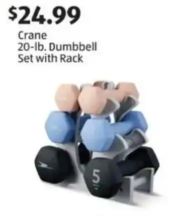 Aldi Crane 20-lb. Dumbbell Set with Rack offer