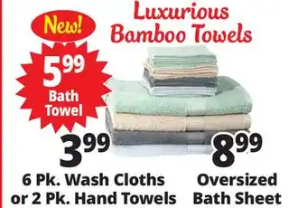 Ocean State Job Lot Luxurious Bamboo Towels offer