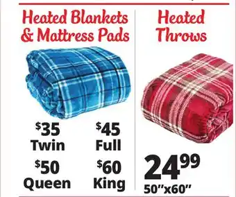 Ocean State Job Lot Heated Blankets offer