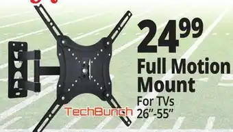 Ocean State Job Lot TechBunch Full Motion Universal Small TV Wall Mount offer