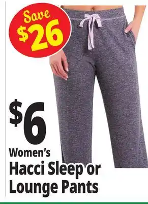 Ocean State Job Lot Women's Hacci Sleep or Lounge Pants offer