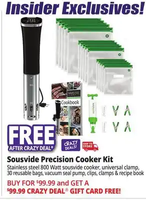 Ocean State Job Lot SOUSVIDE ART Precision Cooker Kit offer