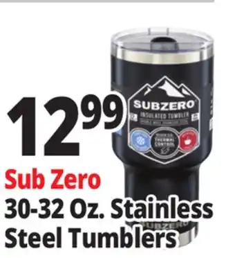 Ocean State Job Lot Sub Zero 30-32 Oz. Stainless Steel Tumblers offer