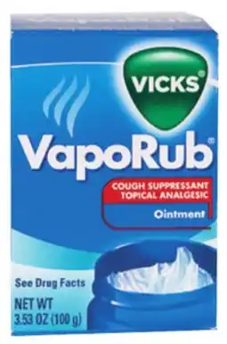 Ocean State Job Lot Vicks VapoRub Cough Suppressant Topical Analgesic Ointment 3.53 oz offer