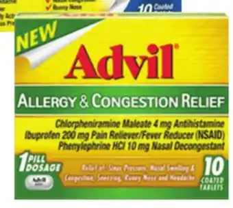 Ocean State Job Lot Advil Allergy and Congestion Relief offer