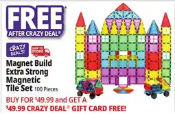 Ocean State Job Lot Magnet Build 100-Piece Extra Strong Magnetic Tiles Set offer