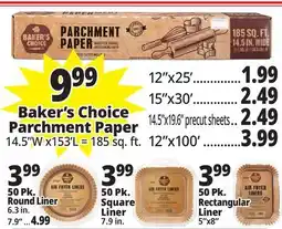 Ocean State Job Lot Baker's Choice Parchment Paper offer