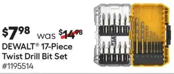 Lowe's Dewalt twist drill bit set offer