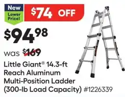 Lowe's Little Giant Reach Aluminum Multi-Position Ladder offer