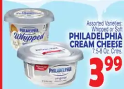 Bravo Supermarkets PHILADELPHIA CREAM CHEESE offer