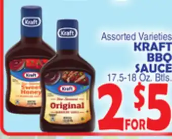 Bravo Supermarkets KRAFT BBQ SAUCE offer