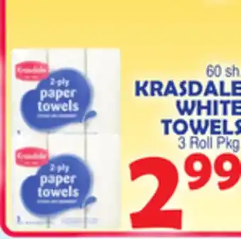 Bravo Supermarkets KRASDALE WHITE TOWELS offer