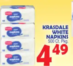 Bravo Supermarkets KRASDALE WHITE NAPKINS offer