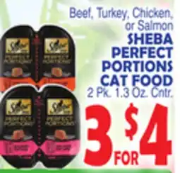 Bravo Supermarkets SHEBA PERFECT PORTIONS CAT FOOD offer