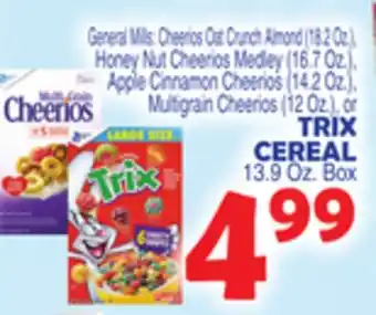 Bravo Supermarkets TRIX CEREAL 13.9 Oz. Box offer