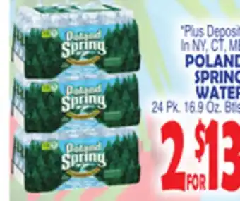 Bravo Supermarkets POLAND SPRING WATER offer