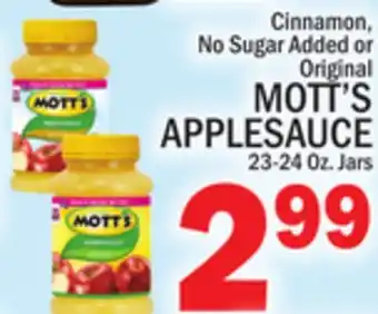 C Town MOTT'S APPLESAUCE offer