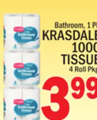 C Town KRASDALE 1000 TISSUE offer