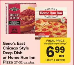 ACME Geno's East Chicago Style Deep Dish or Home Run Inn Pizza offer