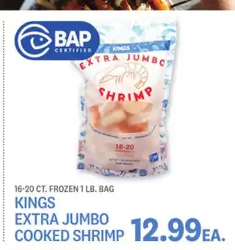 Kings Food Markets KINGS EXTRA JUMBO COOKED SHRIMP offer